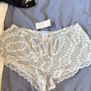 Eberjey Cream Lace Sleep Shorts